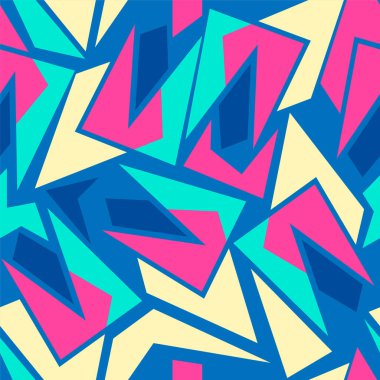  Eğimli elementlerle kusursuz soyut geometri deseni