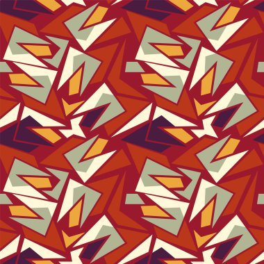  Eğimli elementlerle kusursuz soyut geometri deseni