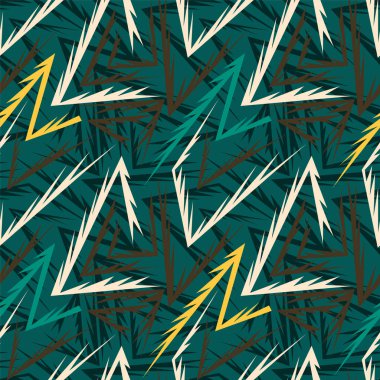 Eğimli elementlerle kusursuz benzersiz soyut geometri deseni