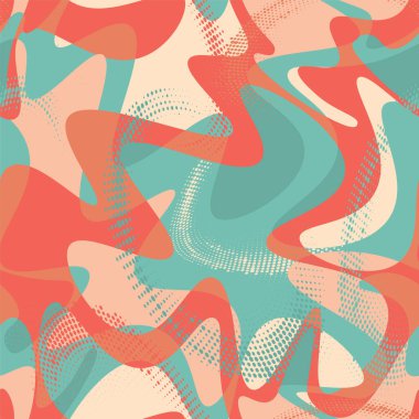 Kusursuz geometri dalga şekilli soyut desen