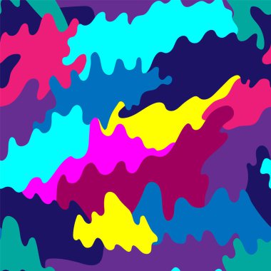  Seamless abstract artwork with funny wave camouflage pattern