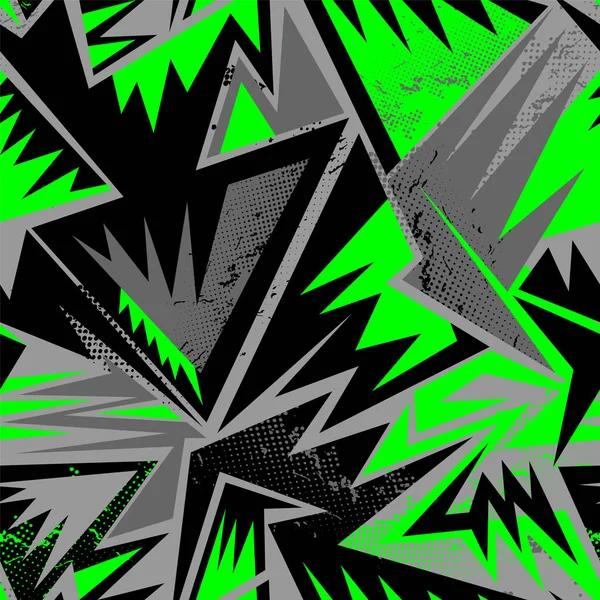 Motif Abstrait Urbain Sans Couture Avec Des Éléments Géométriques Courbes — Image vectorielle