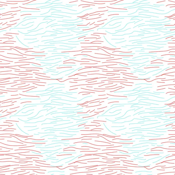 Seamless Simple Pattern Hand Drawn Wave Lines —  Vetores de Stock