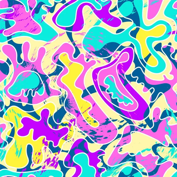 Seamless Decorative Abstract Pattern Wave Cute Elements — Stockvector