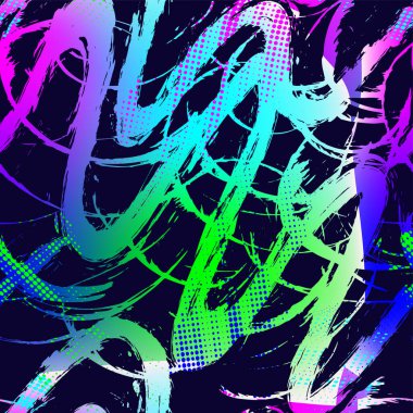  Noktalı, grunge ve gradyan arkaplan ile kentsel renksiz desen