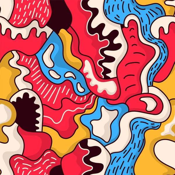  Dalgalı el çizimi eşsiz desenli kentsel kusursuz sanat eserleri