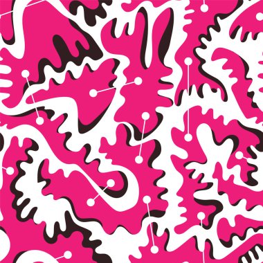  Dalga şekilleri ve çizgileri olan soyut, benzersiz desenler, dokunuz için noktalar, tekstil, kumaş, giysi