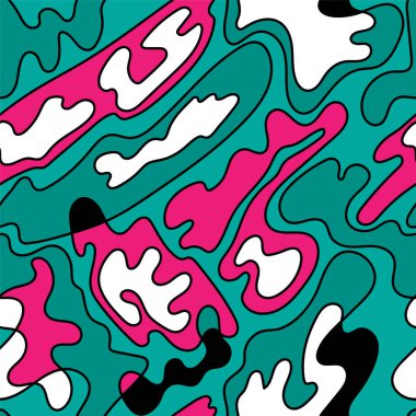  Kusursuz soyut el çizimi dalga şekilleri benzersiz desenler.