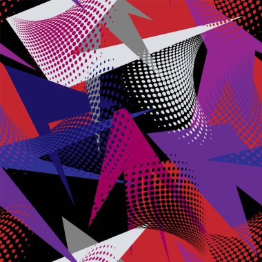  Kaotik eğri üçgen elementleri olan kusursuz soyut şablon