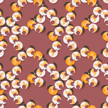  Düzensiz, soyut ve kaotik daireleri olan tuhaf desenler.