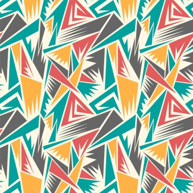  Eğri üçgen elementleri olan kusursuz soyut kentsel desen 