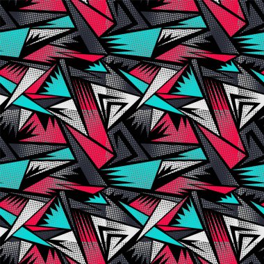  Eğri üçgen elementleri olan kusursuz soyut kentsel desen 