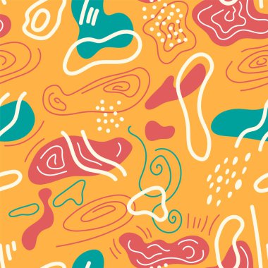  Dalga şekilleri, çizgiler ve noktalarla kusursuz basit desen.