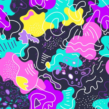  Dalga şekilleri ve dalga çizgileri olan şirin, yaratıcı bir model.