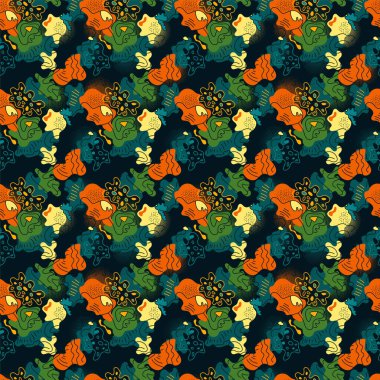  Dalga şekilleri ve dalga çizgileri olan şirin, yaratıcı bir model.