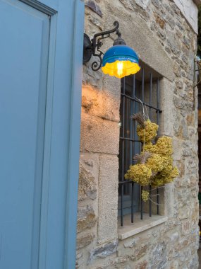 Ege Sokak Güzeli, Eski Veritabanının Çiçek Adlı Taş Evleri. Yüksek kalite fotoğraf