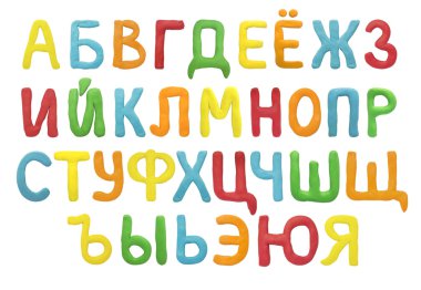 Rus alfabesi. Hamuru mektup