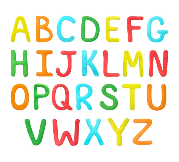 English alphabet. Plasticine letters — Stock Photo, Image