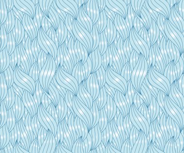 Parlak nokta ve kontür dalgalar deniz soyut. Seamless modeli. Vektör çizim