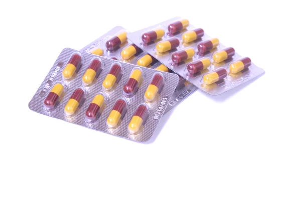 Packing of pills and capsules of medicines — Stock Photo, Image