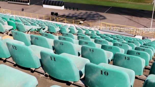 Assentos Para Espectadores Estádio — Vídeo de Stock