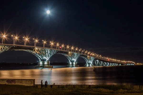 Jembatan Saratov-Engels — Stok Foto