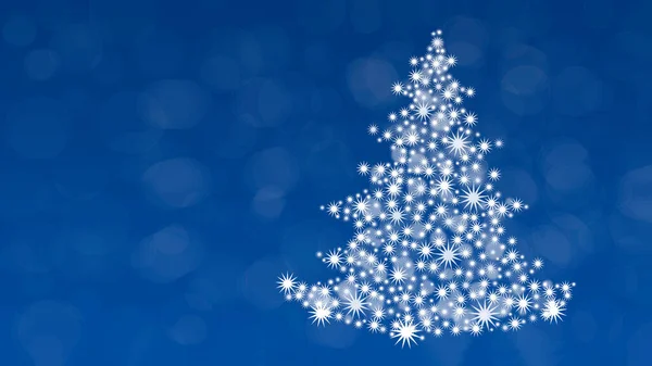 クリスマスツリーと青の背景とクリスマスの背景 — ストック写真