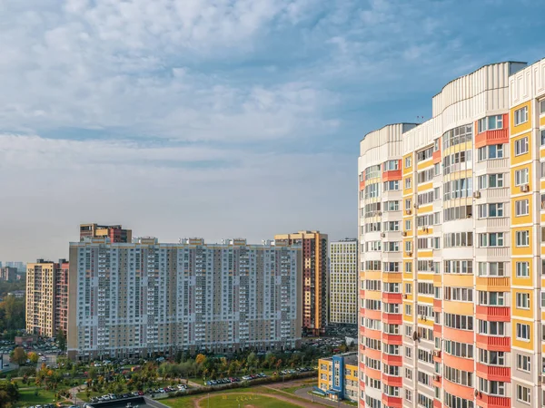 Nowoczesny Kompleks Mieszkalny Dla Rodzin Moskwie Widok Powietrza — Zdjęcie stockowe