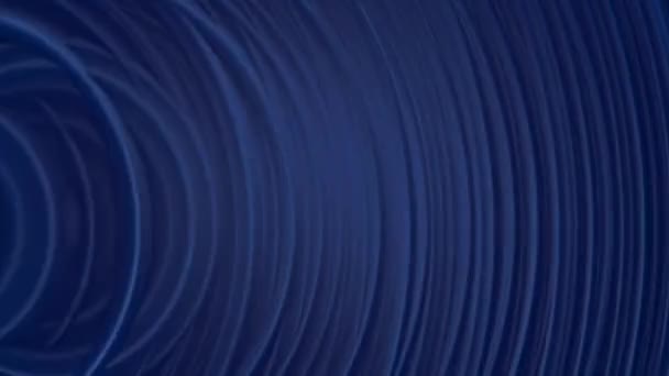 Blauwe ringen en vlekken van de beweging in de richting. 3D-achtergrond — Stockvideo