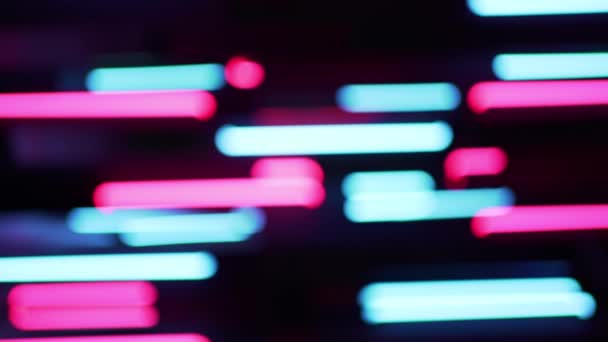 Blurred Neon Lights. Beautiful futuristic background — Stock Video