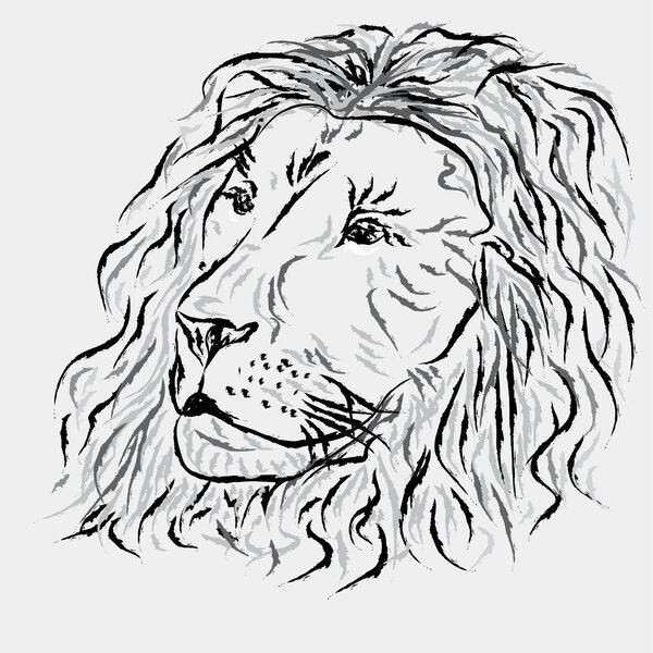 Abstract Stylized Lion