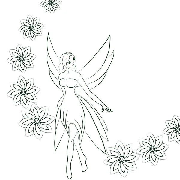 Bir peri vektör çizim