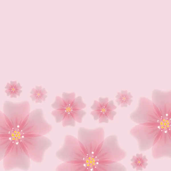 Yatay çiçek arka plan - vektör çizim