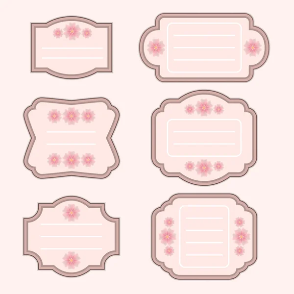 Vektör çiçek etiketleri