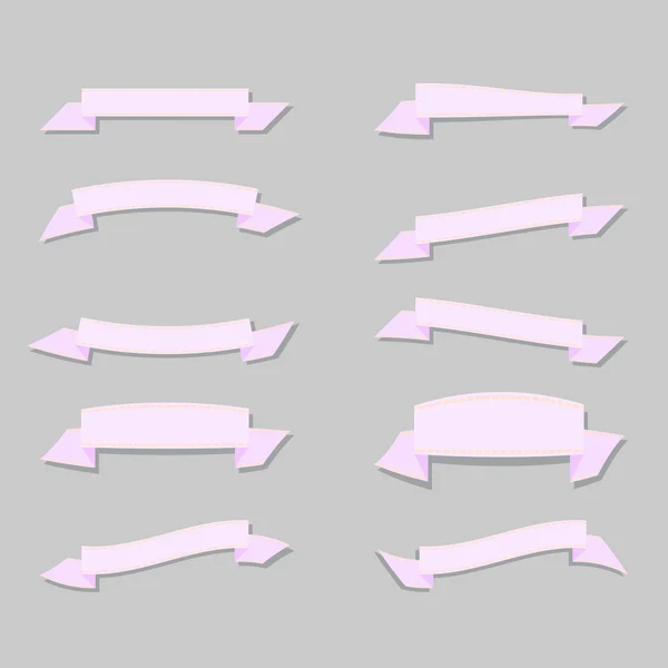 Lila şerit - vektör çizim seti