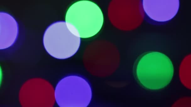 Fond Flou Noël Des Cercles Colorés Chatoyants Déconcentrés Lumières Noël — Video