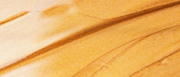 Abstract Sparkling Metallic Texture Bronze Orange Background Glittering Smears Creative — Stock Photo, Image