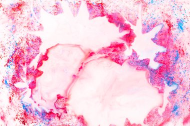 Sıvı Sanat. Pembe soyut doku. Sıvı mermer deseni. Soyut mürekkep tasarımı şablonu karışık doku arkaplanı