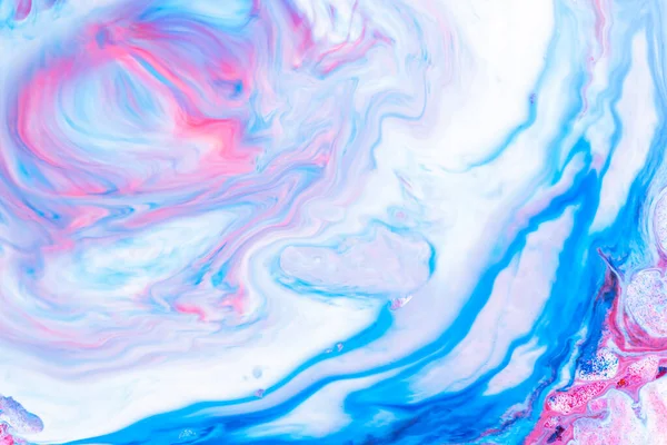 Fluidkunst Abstraktes Fliederrosa Hintergrund Flüssiger Marmor Textur Design Blau Rosa — Stockfoto