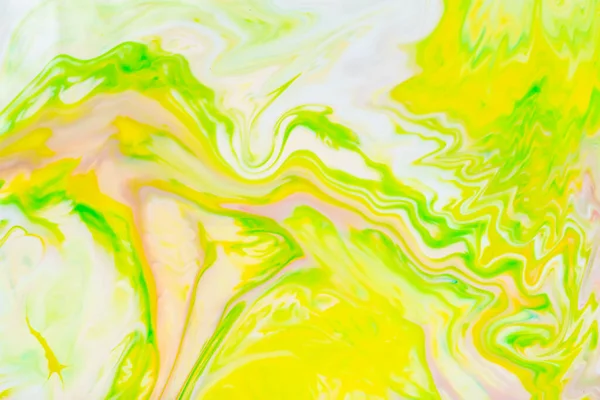 Abstrakt Gul Grön Vätska Bakgrund Grön Färg Mönster Med Cykliska — Stockfoto