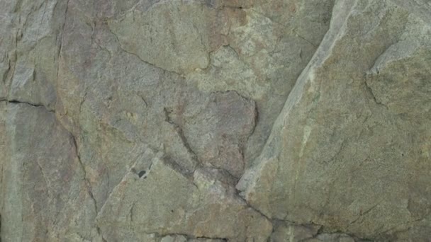 Primer Plano Roca Sólida Estructura Textura Roca Piedra Piedra Natural — Vídeos de Stock