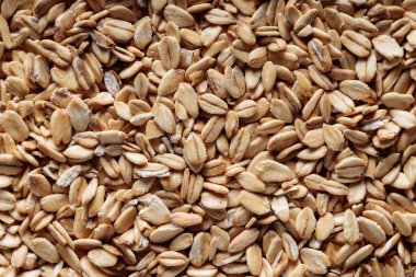 Doğal Hafif Makro Gıda Arkaplanında Tam Taneli Yuvarlak Yulaf