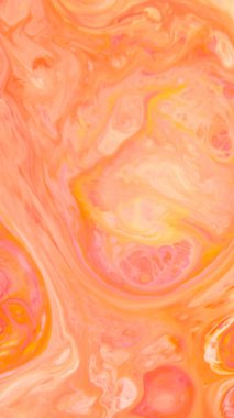 Mercan Turuncu Sıvı Mermer Doku Mobil Duvar Kağıdı Soyut Deseni