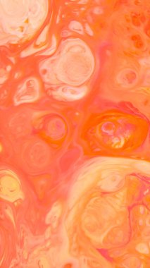 Mercan Turuncu Sıvı Mermer Doku Mobil Duvar Kağıdı Soyut Deseni