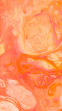 Mercan Turuncu Sıvı Mermer Doku Mobil Duvar Kağıdı Soyut Deseni