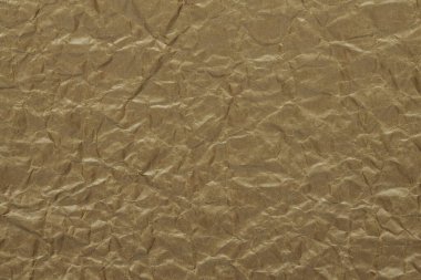 Buruşuk Kahverengi Kraft Kağıt Doku Kırışık Yüzey Desenli Doğal Arkaplan