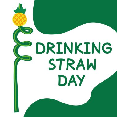 Ananaslı Hasır Gün vektör illüstrasyonuName.