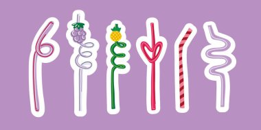 Straw Day vektör gösterimi içiliyor.