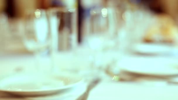 レストランの美しいテーブル ロイヤリティフリーストック映像