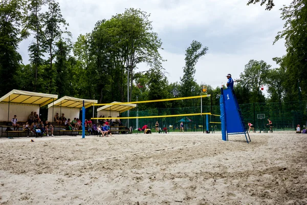 Beachvolleybal in het park — Stockfoto